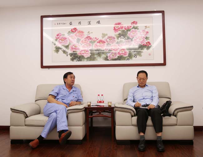 中國機(jī)械工業(yè)集團(tuán)河南分公司黨委書記、總經(jīng)理郭春陽一行到公司交流訪談